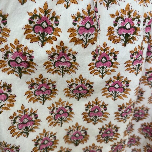 Mille Resort & Travel Saffron Dress in a coral medallion floral print. - Picture 6 of 6